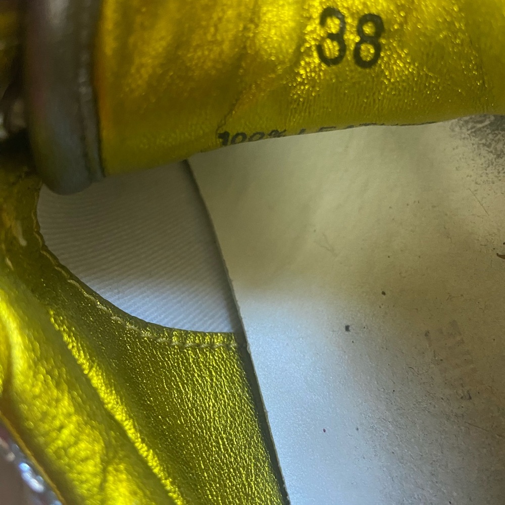Metallic Silver and Gold Sz 38 Women’s Sneakers - Picture 3 of 7